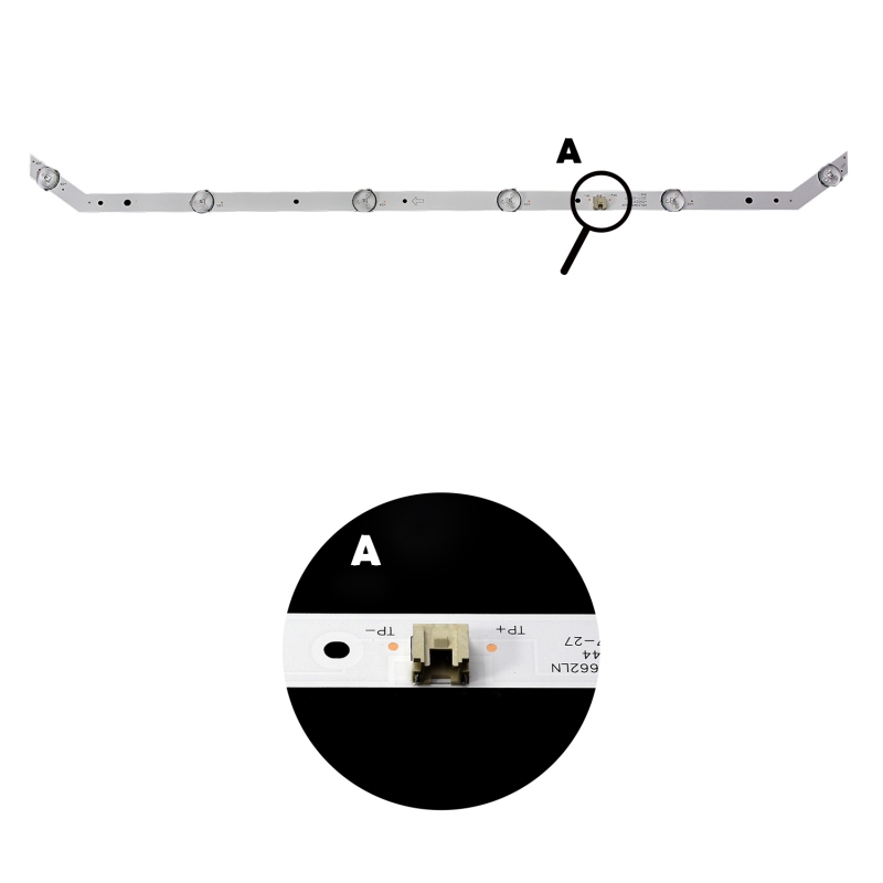 Kit 2 Barres De Bandes LED Pour TCL TV 43 Pouces 4C-LB4311 - 11 LED - 6V DLED - Réparation Écran