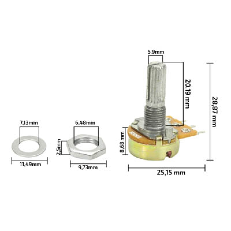 Lot De 2 Potentiomètres 50 KA Neufs – Parfait Pour Réparations électroniques